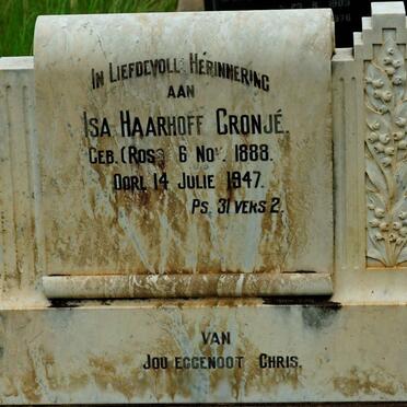 CRONJE Isa Haarhoff nee ROSS 1888-1947