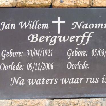 BERGWERFF Jan Willem 1921-2006 &amp; Naomi 1953-