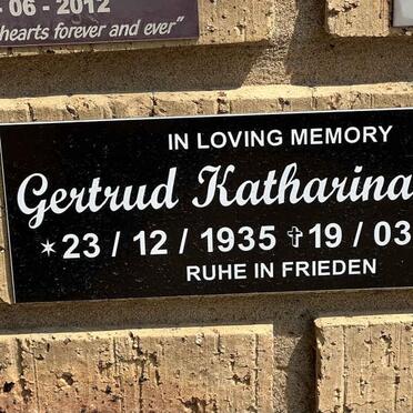 BOSSE Gertrud Katharina 1935-2025