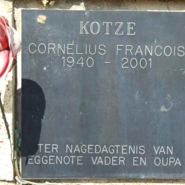 KOTZE Cornelius Francois 1940-2001