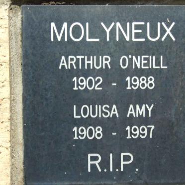 MOLYNEUX Arthur O'Neill 1902-1988 &amp; Louisa Amy 1908-1997