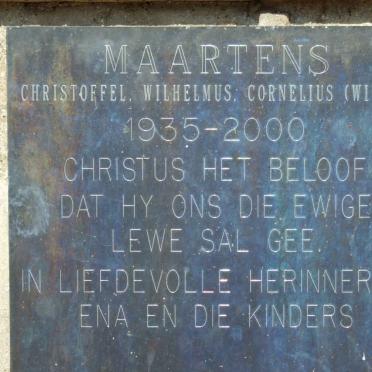 MAARTENS Christoffel Wilhelmus Cornelius 1935-2000