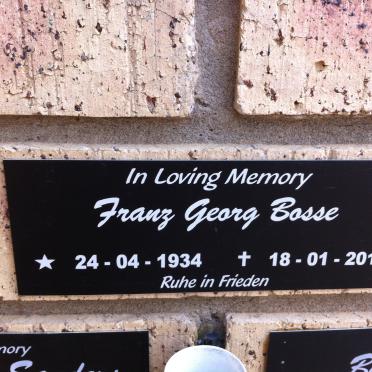 BOSSE Franz Georg 1934-2013