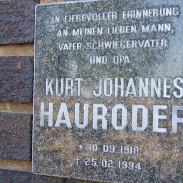 HAURODER Kurt Johannes 1918-1994
