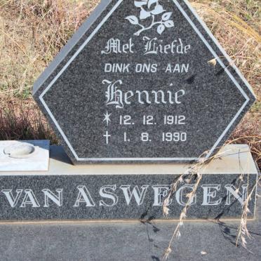 ASWEGEN Hennie, van 1912-1990