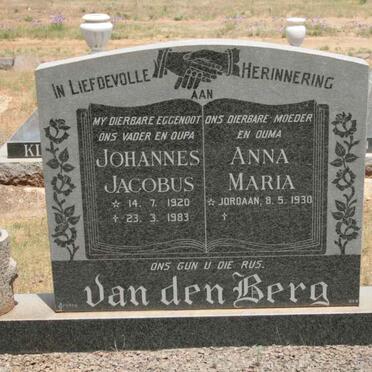 BERG Johannes Jacobus, van den 1920-1983 &amp; Anna Maria 1930-