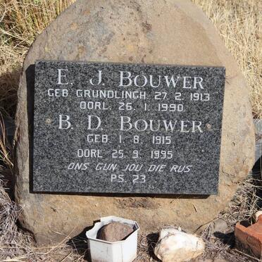 BOUWER B.D. 1915-1995 &amp; E.J. GRUNDLINGH 1913-1990