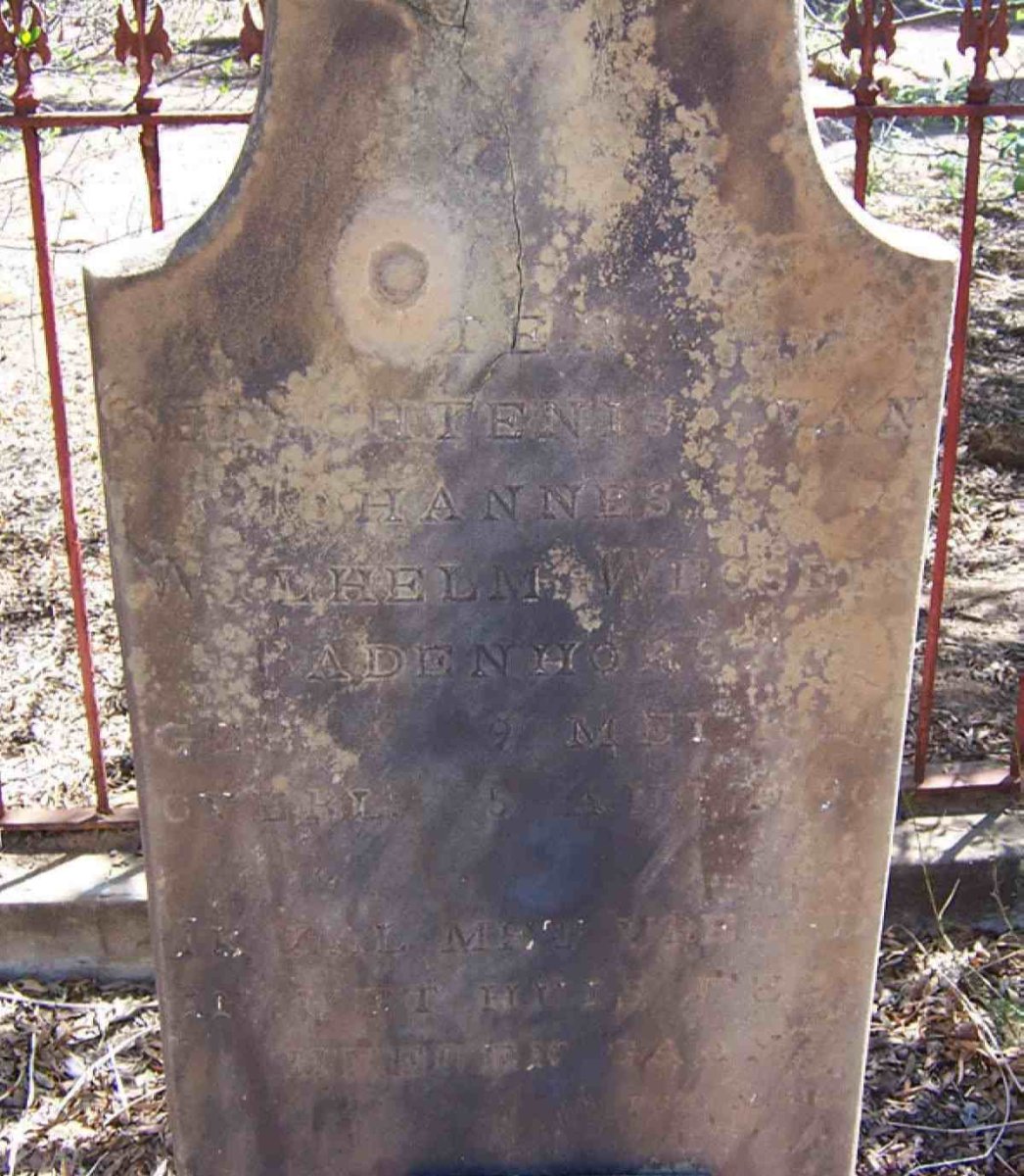 BADENHORST Johannes Wilhelm W. -1890