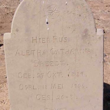 BREEDT Aletha Catharina 1889-1906