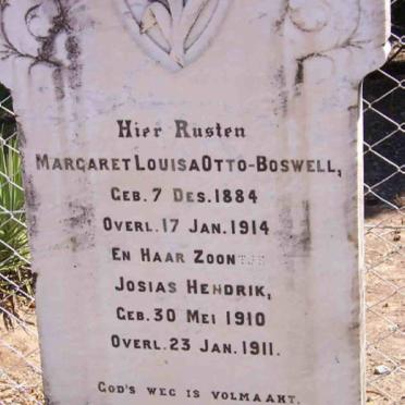 BOSWELL Margaret Louisa,  Otto 1884-1914 :: OTTO-BOSWELL Josias Hendrik 1910-1911