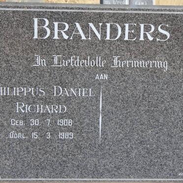 BRANDERS Philippus Daniel Richard 1908-1989