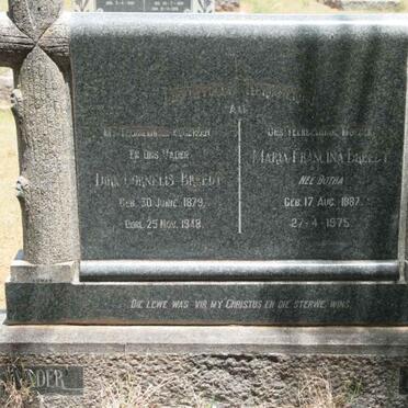 BREEDT Dirk Cornelis  1879-1948 &amp; Maria Francina BOTHA 1887-1975