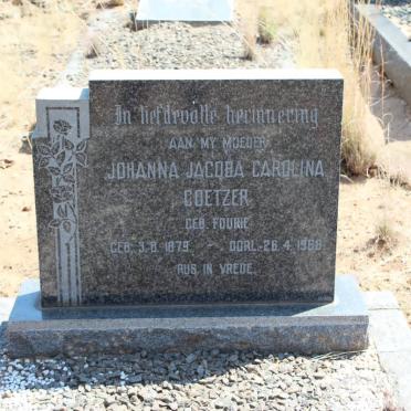 COETZER Johanna Jacoba Carolina nee FOURIE 1879-1966