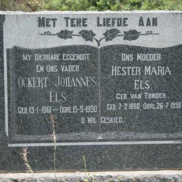 ELS Ockert Johannes 1861-1950 &amp; Hester Maria van TONDER 1880-1958