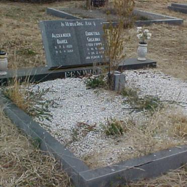 FENWICK Alexander Daniel 1922-1997 &amp; Christina Susanna FOURIE 1922-1996