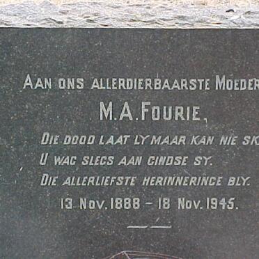 FOURIE M.A. 1888-1945