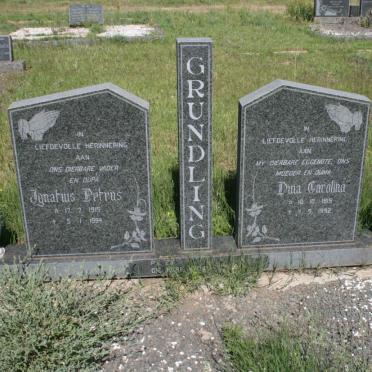 GRUNDLING Ignatius Petrus 1915-1994 &amp; Dina Carolina 1915-1992