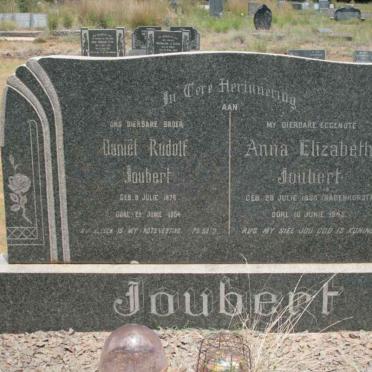 JOUBERT Daniel Rudolf 1876-1954 &amp; Anna Elizabeth BADENHORST 1885-1945