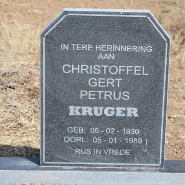 KRUGER Christoffel Gert Petrus 1930-1989
