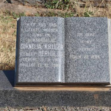 KRUGER Cornelia nee HERHOLDT  191?-198?