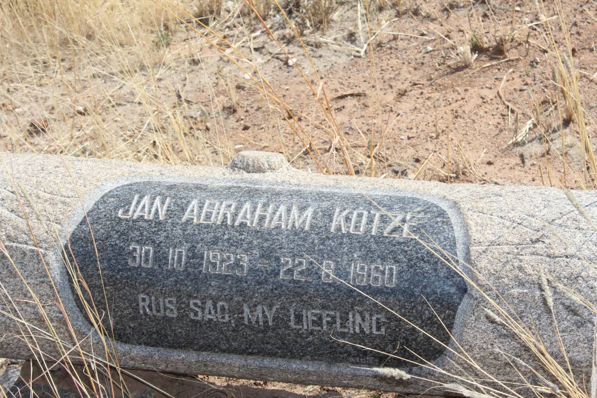 KOTZÉ Jan Abraham 1923-1960
