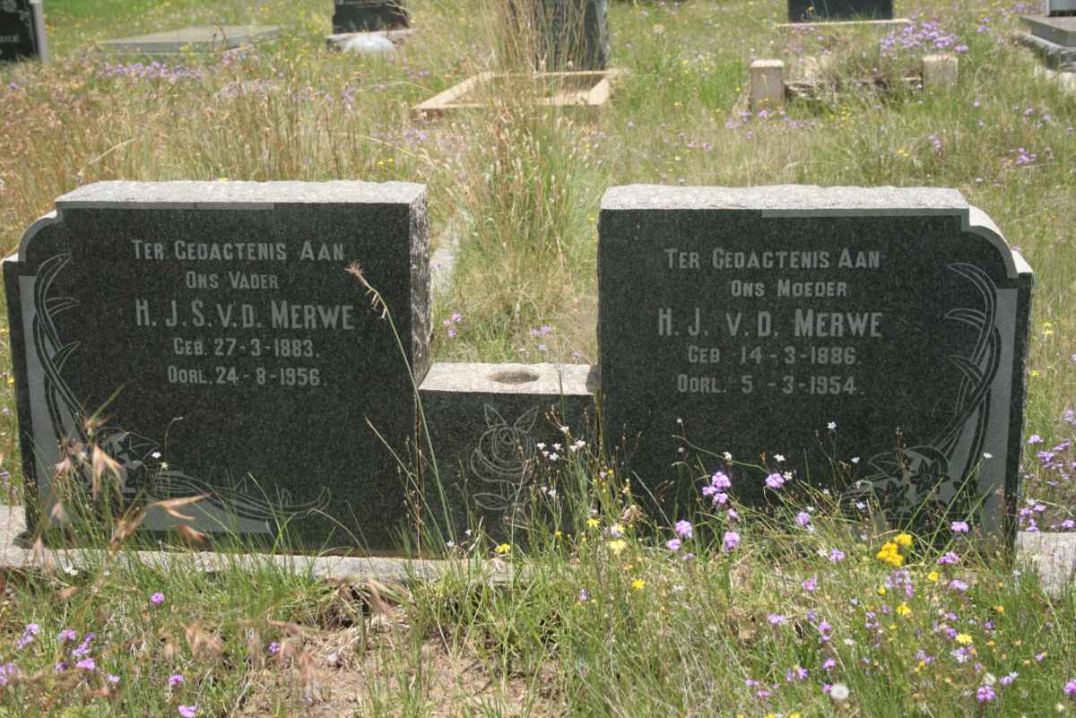 MERWE H.J.S., v.d. 1883-1956 &amp; H.J. 1886-1954