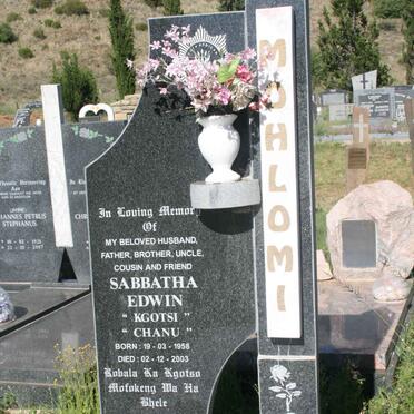 MOHLOMI Sabbatho Edwin 1958-2003