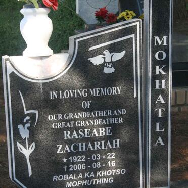 MOKHATLA Raseabe Zachariah 1922-2006