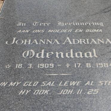 ODENDAAL Johanna Adriana 1909-1984