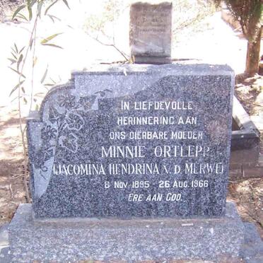 ORTLEPP Jacomina Hendrina nee V.D.MERWE 1895-1966