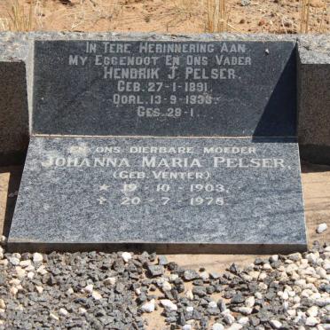 PELSER Hendrik J. 1891-1933 &amp; Johanna Maria VENTER 1903-1978