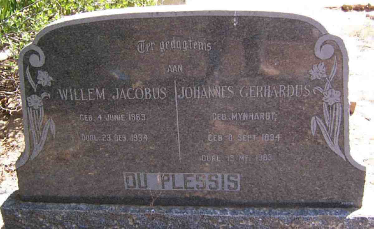 PLESSIS Willem Jacobus, du 1883-1964 &amp; Johannes Gerhardus MYNHARDT 1894-1983