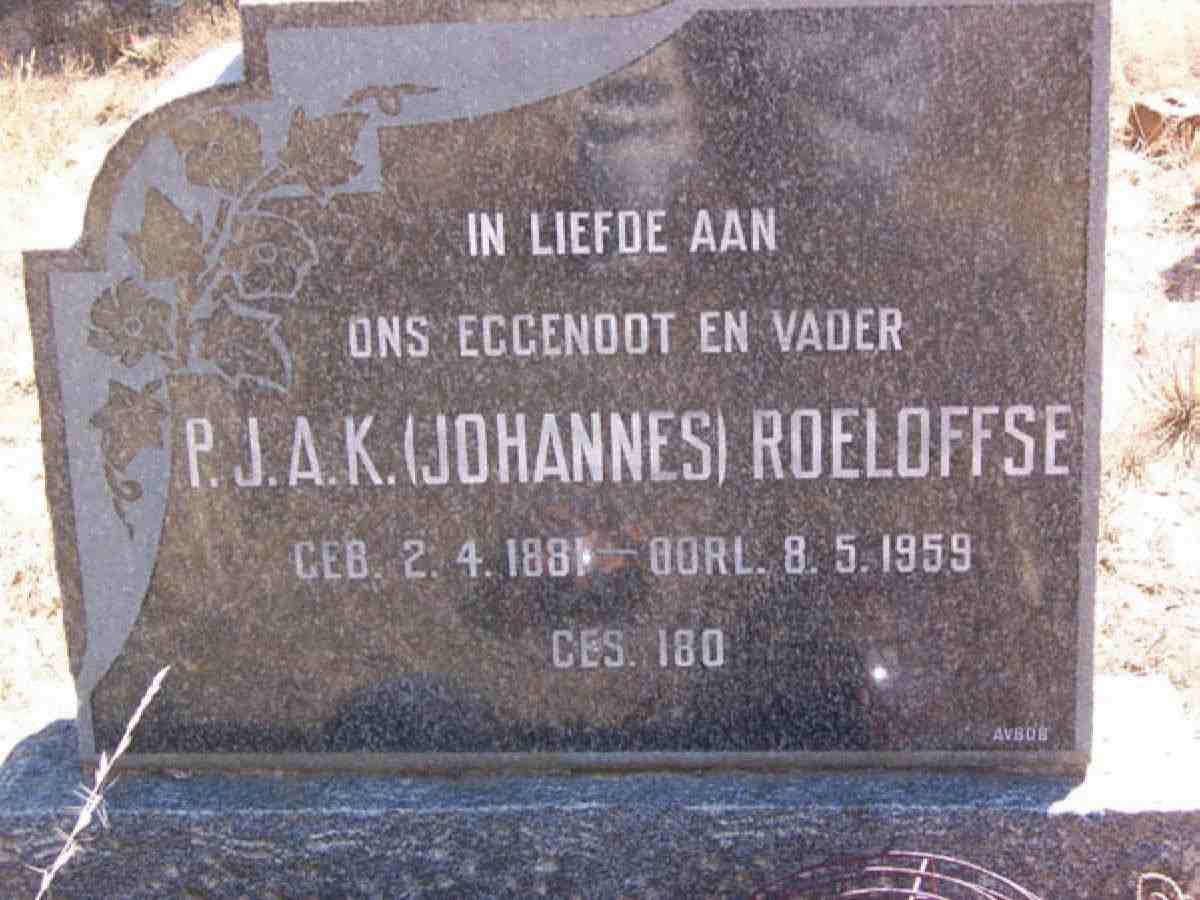 ROELOFFSE P.J.A.K. 1881-1959