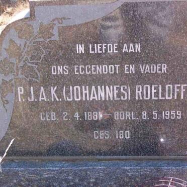 ROELOFFSE P.J.A.K. 1881-1959