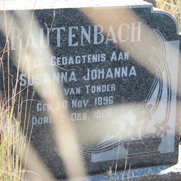 RAUTENBACH Casper Hendrik 1894-1956 &amp; Susanna Johanna VAN TONDER 1896-1966