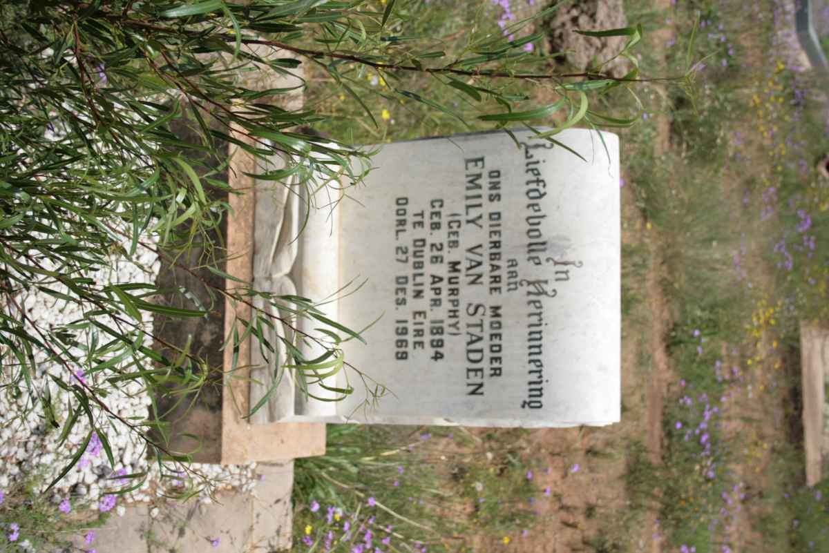 STADEN Emily, van nee MURPHY 1884-1969