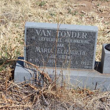 TONDER Maria Elizabeth, van nee STEYN 1906-1993