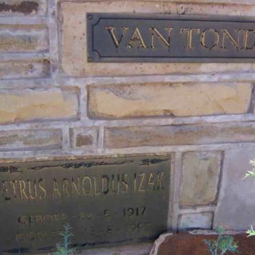 TONDER Petrus Arnoldus Izak, van 1917-1997