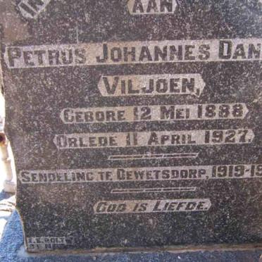 VILJOEN Petrus Johannes Daniel 1888-1927