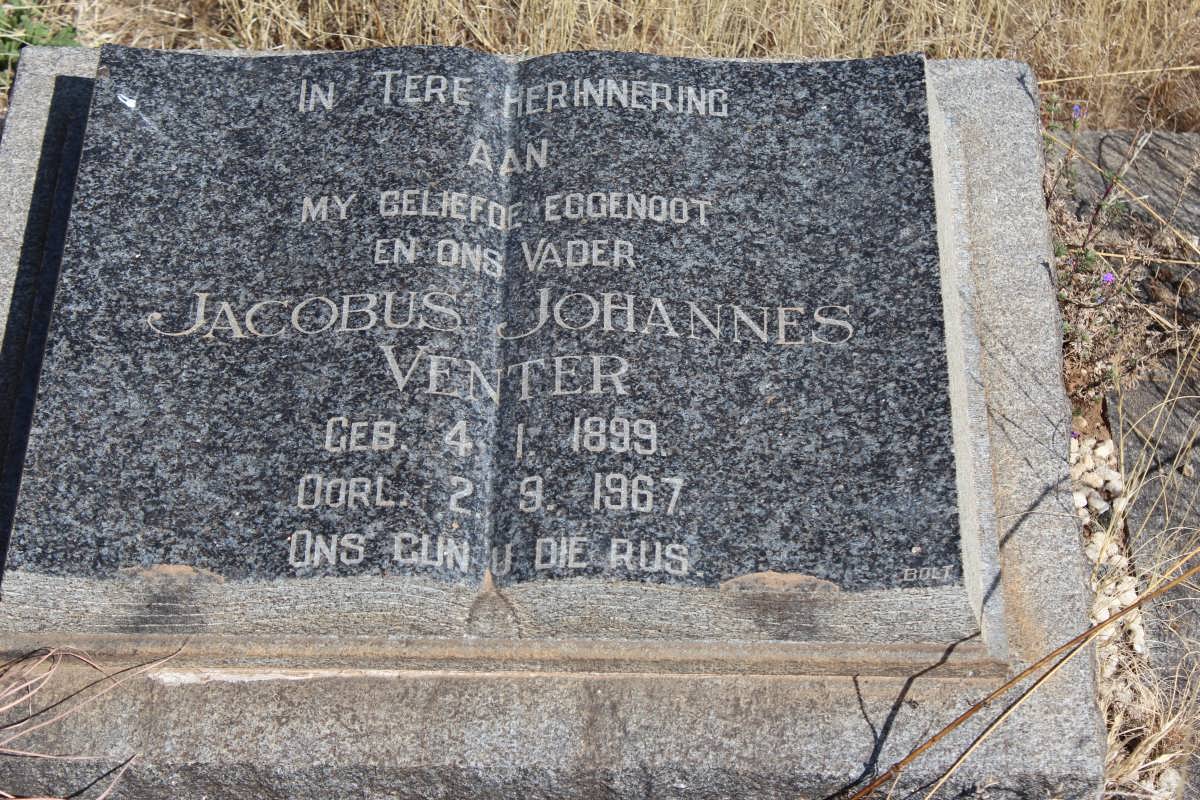 VENTER Jacobus Johannes 1899-1967