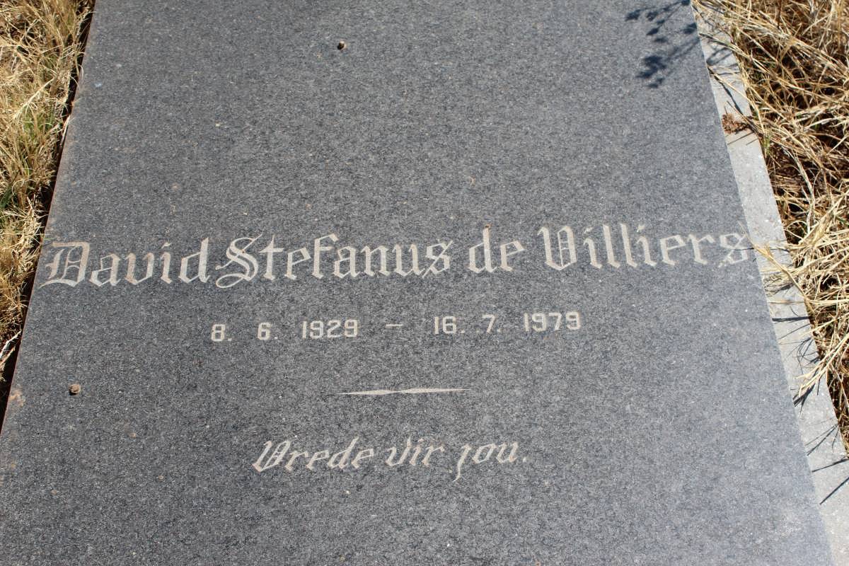 VILLIERS David Stefanus, de 1929-1979