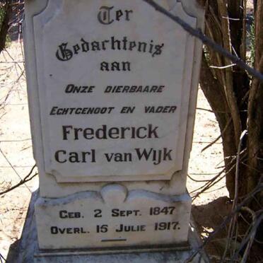 WIJK Frederick Carl, van 1847-1917