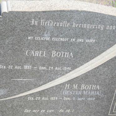 BOTHA Carel 1892-1945 &amp; Hester Maria 1894-1982