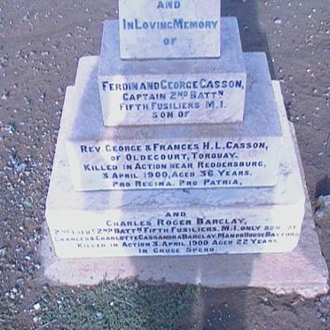 CASSON Ferdinand George -1900 :: BARCLAY Charles Roger -1900