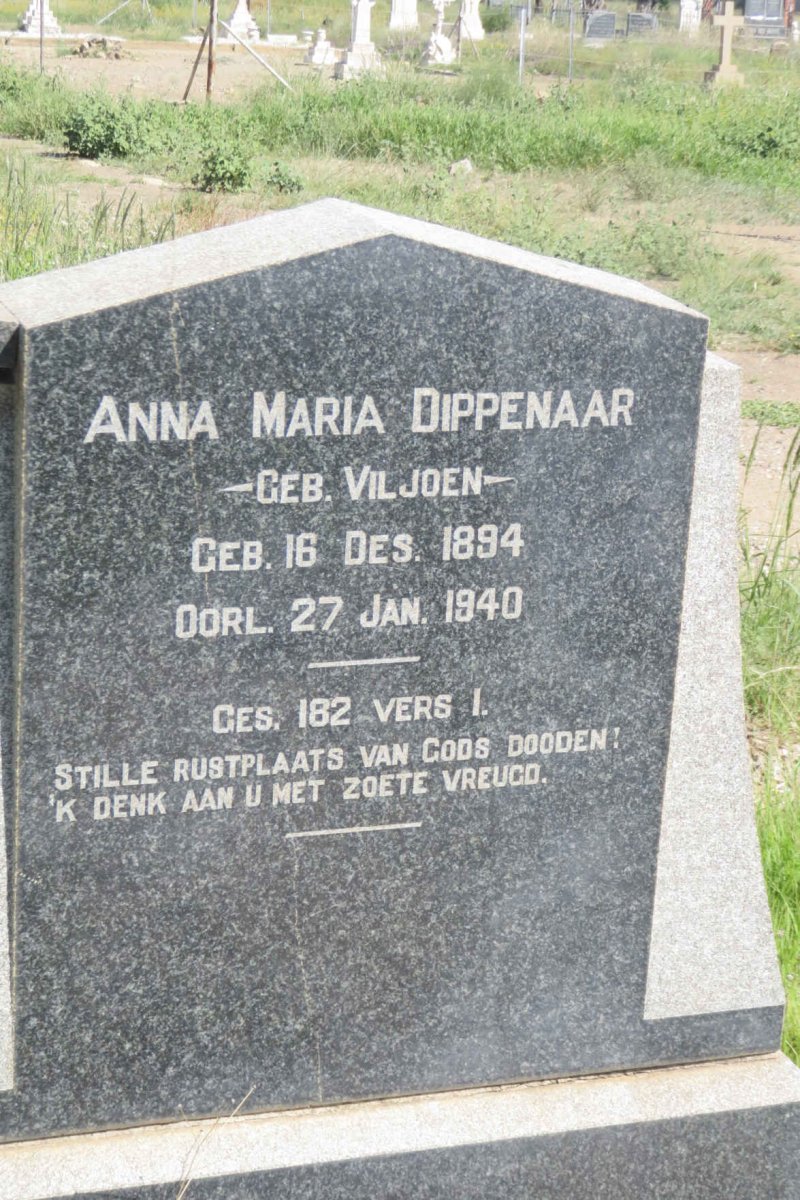 DIPPENAAR Jan Lodewyk 1890-1964 &amp; Anna Maria VILJOEN 1894-1940