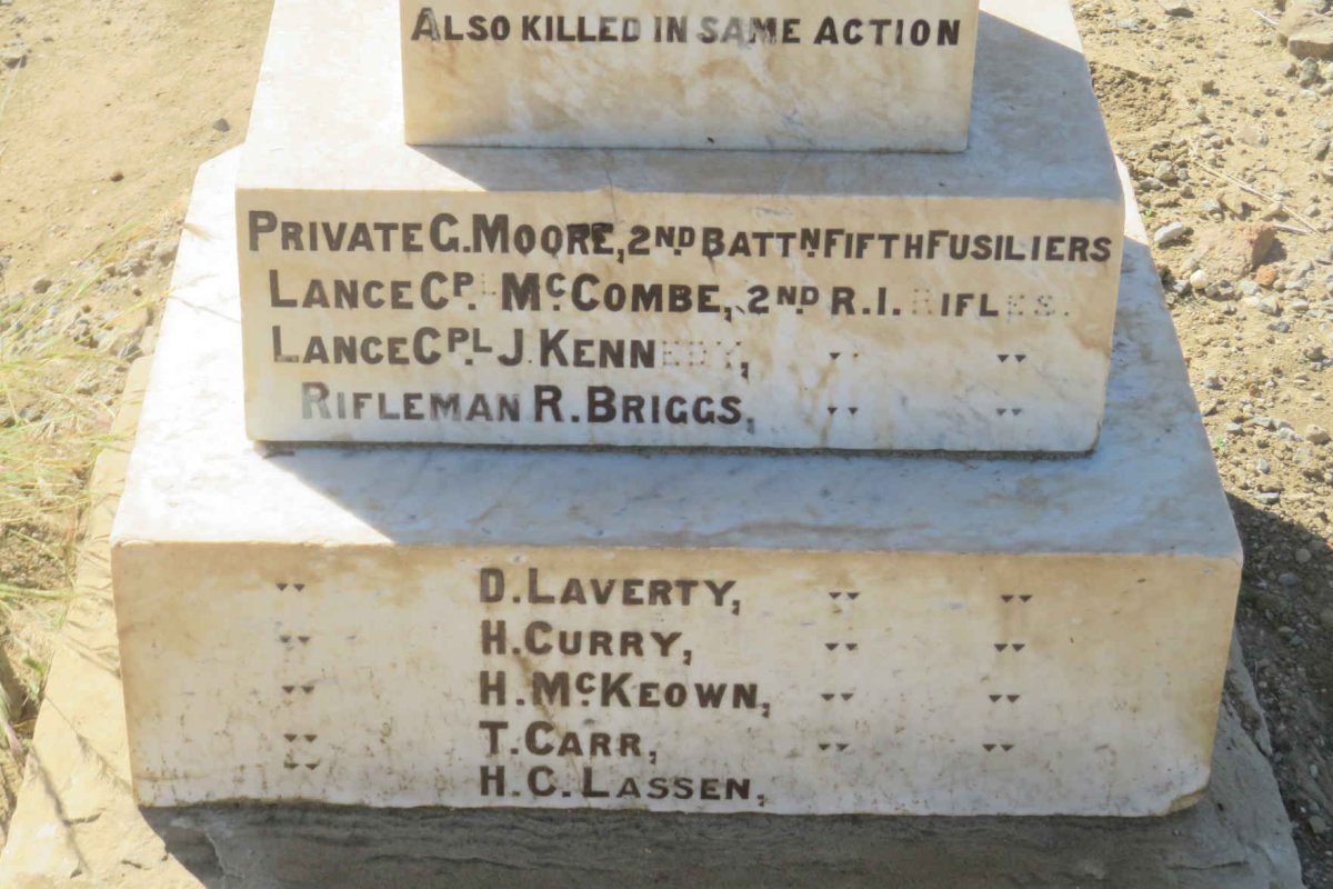 3. Edenburg war graves - British Soldiers killed in action 9th April 1901