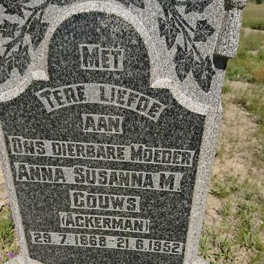 GOUWS Anna Susanna M. nee ACKERMAN 1868-1952