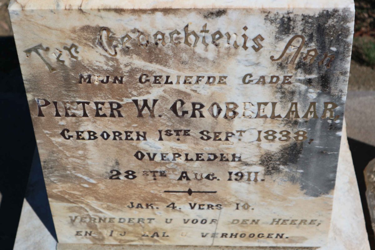 GROBBELAAR Pieter W. 1838-1911