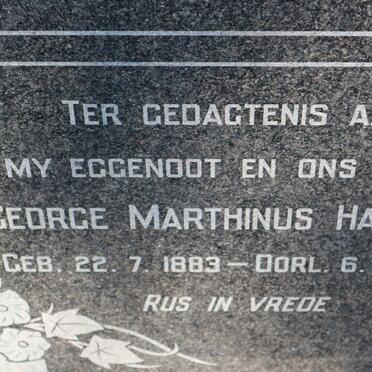 HATTINGH George Marthinus 1883-1939 &amp; Johanna Catharina VAN NIEKERK 1881-1970