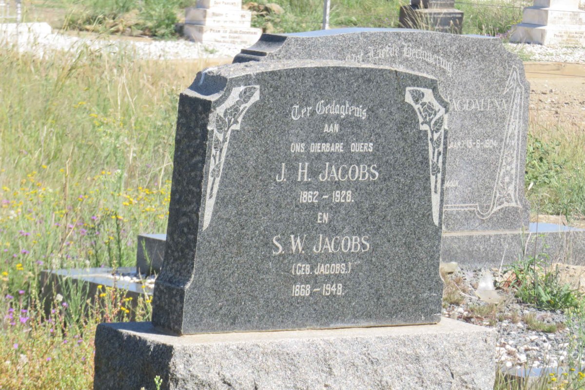 JACOBS J.H. 1862-1928 &amp; S.W. JACOBS 1868-1948